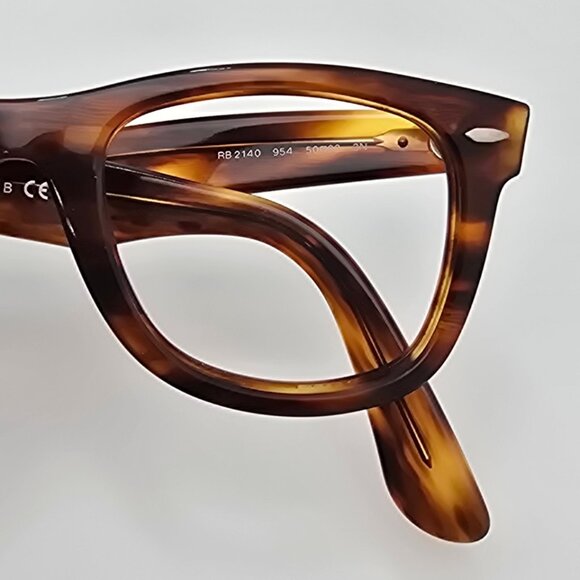 Ray-Ban RB2140 954 Original Wayfarer Classic Striped Havana Sunglasses Frame - Picture 11 of 12